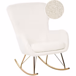 Fauteuil à bascule moderne. Égayez votre intérieur avec cet élégant fauteuil à bascule. Fabriqué à partir de tissu bouclé de ...