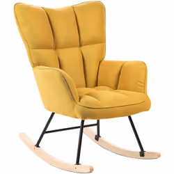 Fauteuil à bascule moderne avec dossier rembourré. Créez un coin douillet où vous pourrez vous détendre et vous relaxer avec  ...