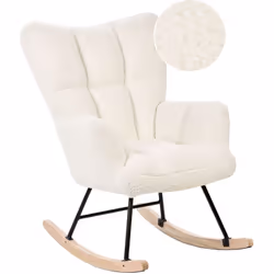 Description générale Créez un coin douillet où vous pourrez vous détendre avec ce fauteuil à bascule moderne. Recouvert d'un ...