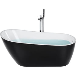 Beliani - Baignoire en Acrylique Forme Ovale Bords Arrondis Noire Solarte