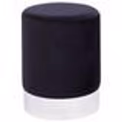 Pouf en velours noir BRIGITTE