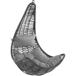 Beliani - Chaise Suspendue Boho avec Coussin Sans Support en Polyrotin Noir Atri ii