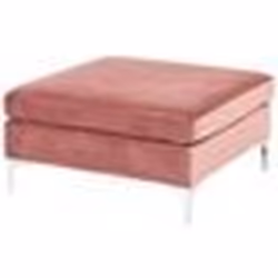 Ottoman en velours rose EVJA