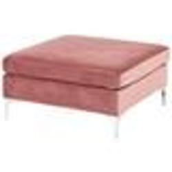 Ottoman en velours rose EVJA