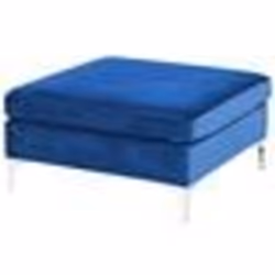 Ottoman en velours bleu marine EVJA