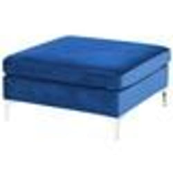 Ottoman en velours bleu marine EVJA