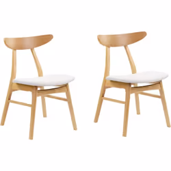 Lot de 2 chaises de salle à manger en bois. Ces chaises au style intemporel peuvent s'adapter à n'importe quel type de table  ...