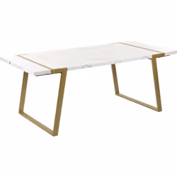Table de repas moderne et élégante. Table de salle à manger raffinée sur pieds dorés qui apportera une touche de luxe à votre ...