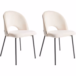2 chaises de repas élégantes. Donnez une touche rétro à votre intérieur avec ce lot de 2 de chaises de salle à manger élégant ...