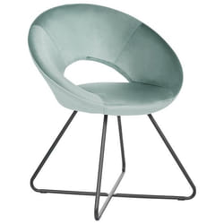 Chaise design en velours vert menthe RACHEL