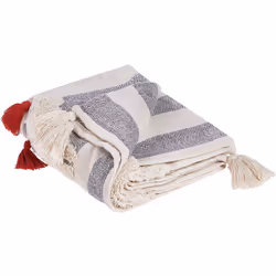 Couvre-lit à rayures. Embellissez votre espace avec une touche de fantaisie et d'insouciance avec cette jolie couverture en c ...