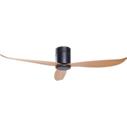 Beliani - Ventilateur de Plafond avec 3 Pales en Métal Noir et Effet Bois Clair Malad