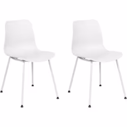 Lot de 2 chaises de repas modernes. Améliorez votre salle à manger grâce à ces chaises minimalistes au design contemporain. L ...