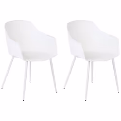 Lot de 2 chaises blanches FONDA