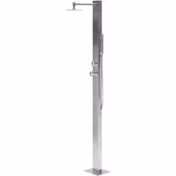 Douche de jardin autoportante. Faites l'expérience du luxe en plein air avec notre douche de jardin autoportante. Plongez dan ...