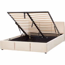 Lit avec rangement. Ajoutez une touche de luxe et de confort à votre chambre à coucher avec ce lit à coffre. Ce meuble est do ...