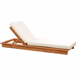 Chaise longue de jardin basse avec dossier réglable. Cette chaise longue en bois sera un complément idéal à votre espace jard ...