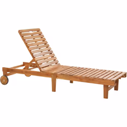Chaise longue de jardin pliable avec dossier réglable. Cette chaise longue en bois est un meuble intemporel qui s'intègre par ...