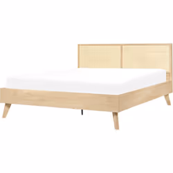 Lit moderne avec tête de lit en rotin. Offrez-vous un lit qui soit non seulement confortable, mais aussi élégant et tendance. ...