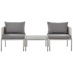 Salon de jardin convertible 2 places gris clair TERRACINA