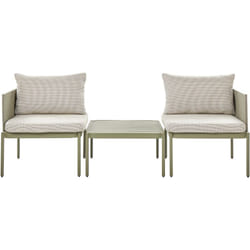 Beliani - Canapé de Jardin Convertible et Table Basse en Aluminium Vert Terracina