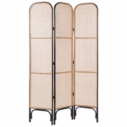 Séparateur de pièce décoratif. Organisez mieux votre espace avec notre paravent décoratif en rotin composé de 3 panneaux. Réa ...