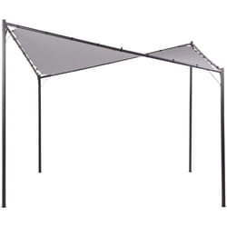 Tonnelle de jardin avec Structure en Acier 300 x 300 cm et Toile Gris Aventine