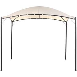Tonnelle de jardin avec Structure en Acier 305 x 305 cm et Toile Beige Vomero