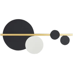 Beliani - Lampe murale en métal Éclairage d'appoint Forme ronde décorative Noir et or Parita