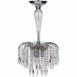 Lampe pendante élégante avec cristaux de verre. Rénovez le look de votre espace de vie avec ce lustre intemporel de style vin ...