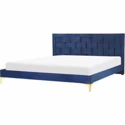 Lit tapissé glamour. Ajoutez de l'élégance à votre chambre à coucher avec ce lit tapissé en velours doux de haute qualité. Le ...