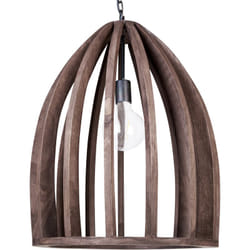 Beliani - Lampe Pendante Suspension Plafond Éclairage Maison Fait Main Bois de Manguier Foncé Manair