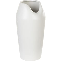 Beliani - Vase Décoratif Haut de Forme Abstraite 33 cm en Grès Blanc Apamea