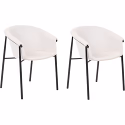 Chaises de repas rembourrées avec assise profonde. Donnez du style à votre coin repas avec ces 2 chaises de salle à manger mo ...