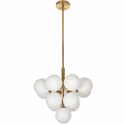 Lustre décoratif glamour. Ajoutez une touche de raffinement à votre salon avec ce lustre glamour. Il est fabriqué en métal ro ...