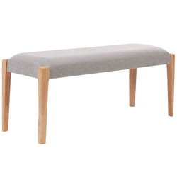 Banquette de salle à manger bois ton clair et gris ELYRIA