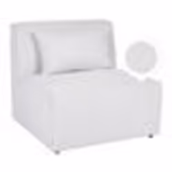 Module fauteuil en velours côtelé blanc cassé pour canapé LEMVIG