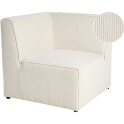 Module d'Angle 1 Place pour Canapé Élégant en Velours Côtelé Beige Lemvig