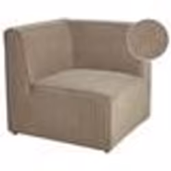 Module dangle en velours côtelé taupe pour canapé LEMVIG