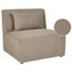 Module fauteuil en velours côtelé taupe pour canapé LEMVIG