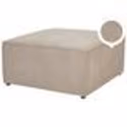 Pouf ottoman en velours côtelé taupe LEMVIG