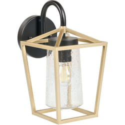 Lanterne Murale d'Extérieur Dorée en Métal et Verre Design Moderne Ordie