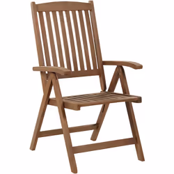 Chaise pliante d'extérieur avec dossier inclinable. Ajoutez une touche classique à votre espace extérieur avec cette chaise d ...