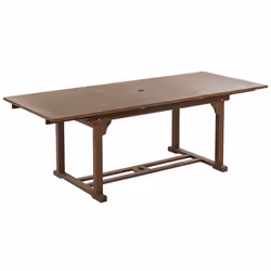 Table de jardin extensible 160/220 x 90 cm en bois dacacia foncé AMANTEA