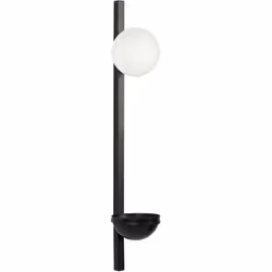 Lampe murale moderne avec pot de fleurs. Adoptez le chic contemporain avec une lampe murale minimaliste. Sa base métallique é ...