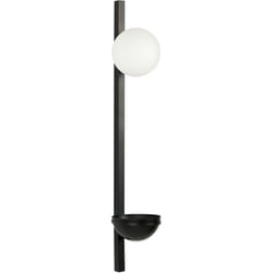 Beliani - Lampe Murale avec 1 Lumière en Métal et Verre Noir avec Pot de Fleurs Isabella