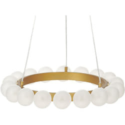 Beliani - Lustre Rond à 18 Emplacements d'Ampoule en Métal et Verre Doré Elégant Georges