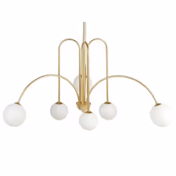 Lustre à 6 lumières en métal doré FORBES