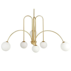 Lustre à 6 lumières en métal doré FORBES