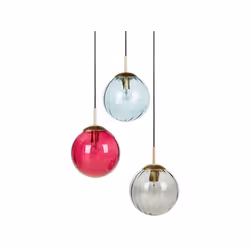 Lustre à 3 lumières en verre multicolore KANGAROO